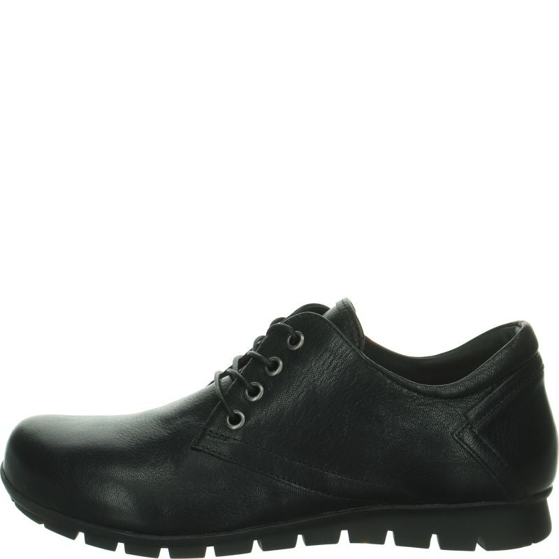 Think! MENSCHA Schnürschuh - Material: Leder in Schwarz
