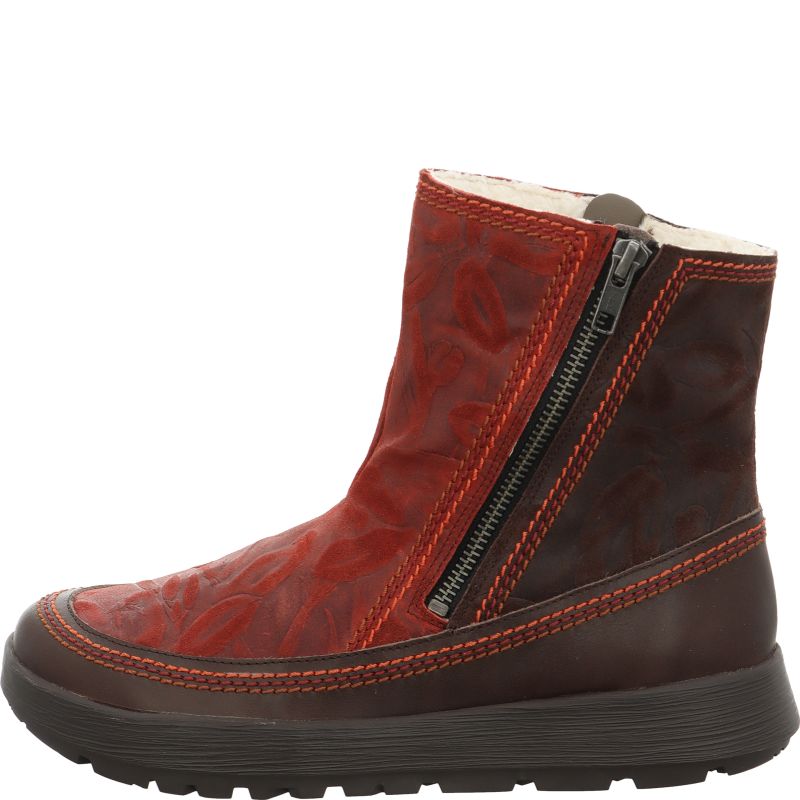 Think! COMODA Damen Stiefelette - Material: Leder in Rot