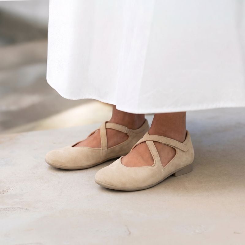 Think! GUAD2 Damen Ballerina - Material: Leder in Beige