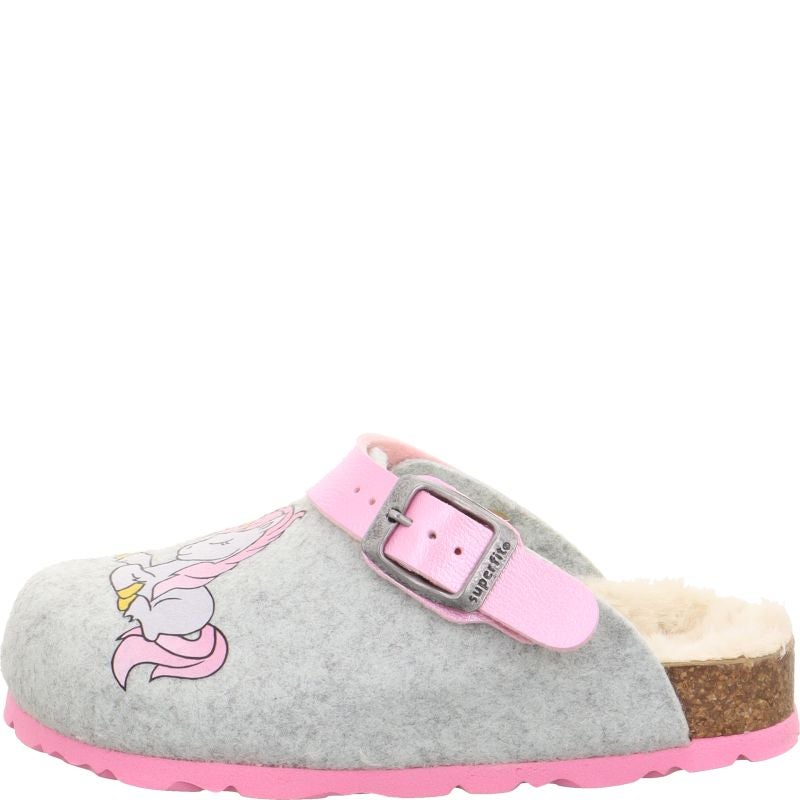 Superfit FUSSBETTPANTOFFEL Girls Clog - Material: Textile in Blue
