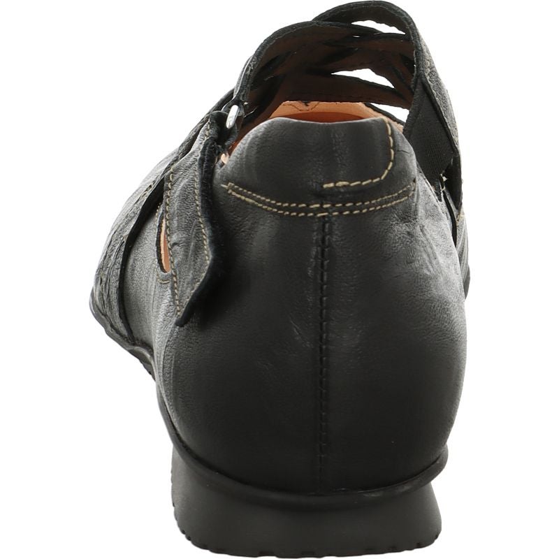 Think CHILLI DAMEN Woman Ballerina - Material: Leather in Black