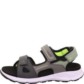 Superfit CRISS CROSS Jungen Sandale - Material: Textil/Sonstiges Material in Grau