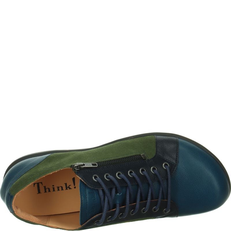 Think KONG HERREN Lace up shoe - Material: Leather in Green