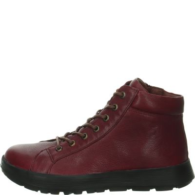 Think COMODA Woman Ankle boot - Material: Leather in Red