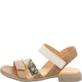 Think! KAMAA Damen Riemchensandale - Material: Leder in Beige