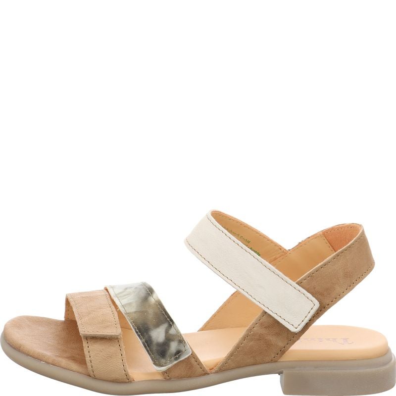 Think KAMAA Strap sandal - Material: Leather in Beige