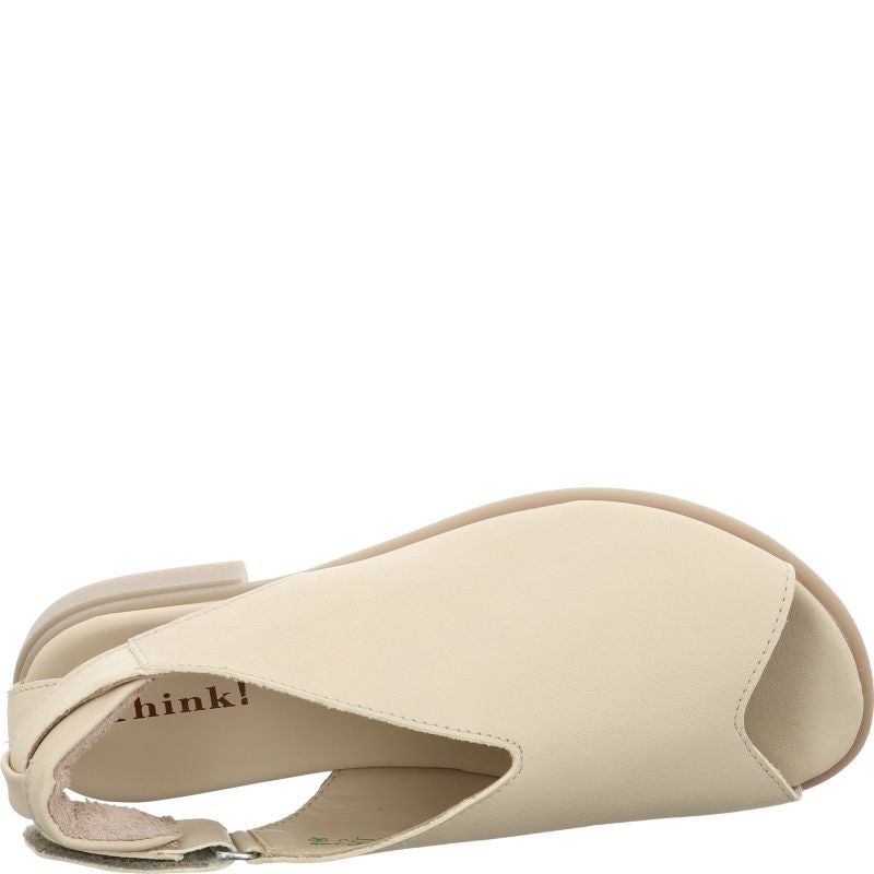 Think KAMAA Strap sandal - Material: Leather in Beige