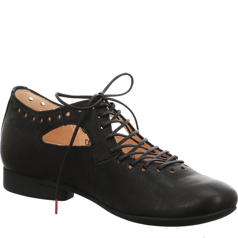 Think GUAD2 Woman Lace up shoe - Material: Leather in Black