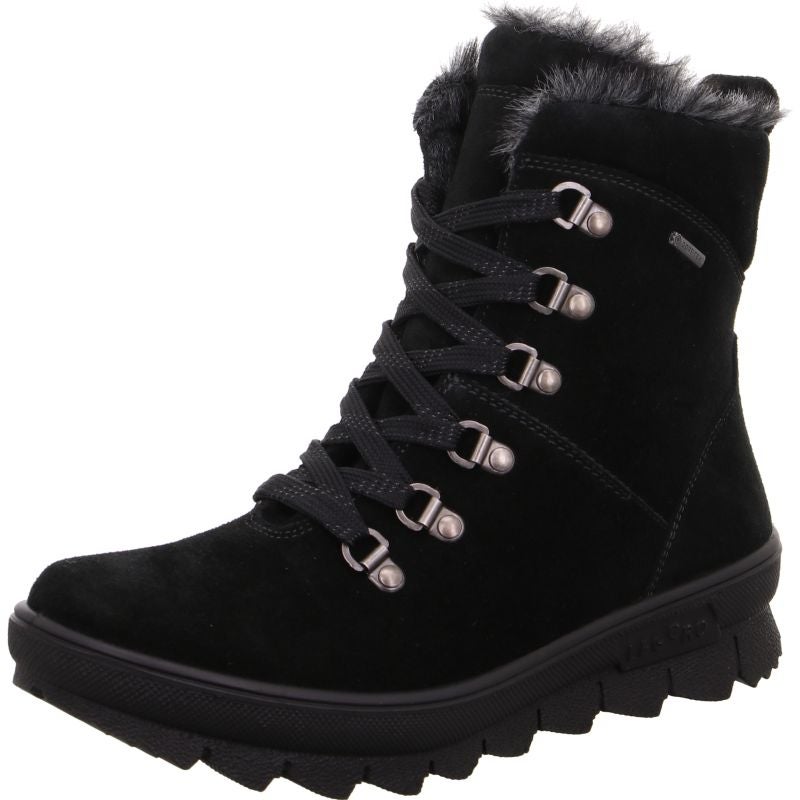 legero NOVARA Damen Schnürboots - Material: Leder in Schwarz