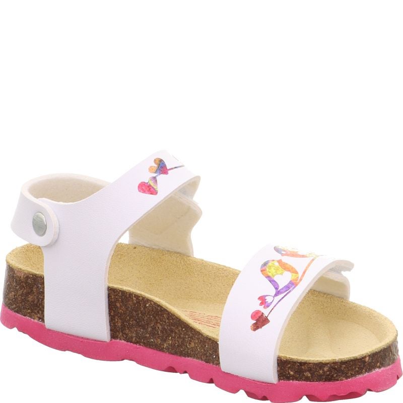 Superfit FUSSBETTPANTOFFEL Girls Sandal - Material: Sonstiges Material in White