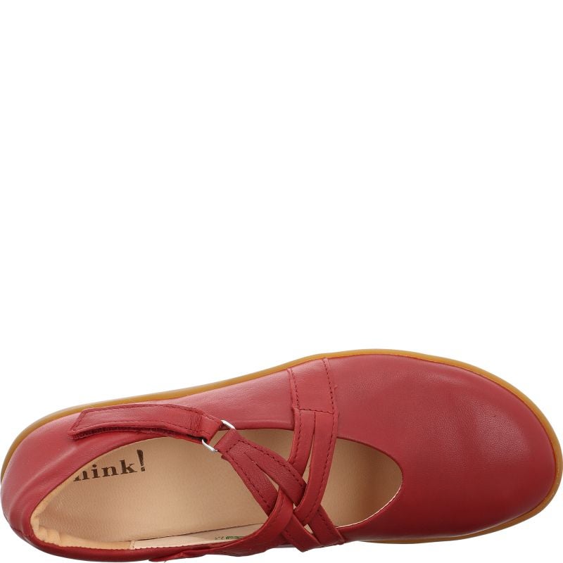 Think NATURE Woman Ballerina - Material: Leather in Red