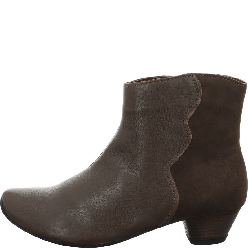 Think AIDA DAMEN Woman Ankle boot - Material: Leather in Grey