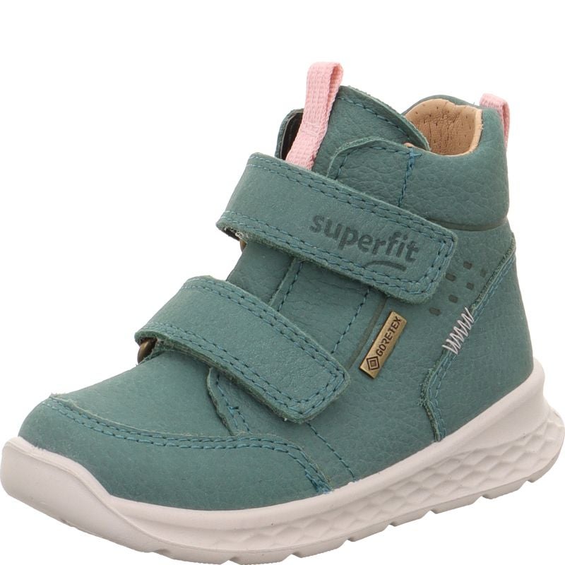Superfit BREEZE Girls Sneakers high - Material: Leather in Green