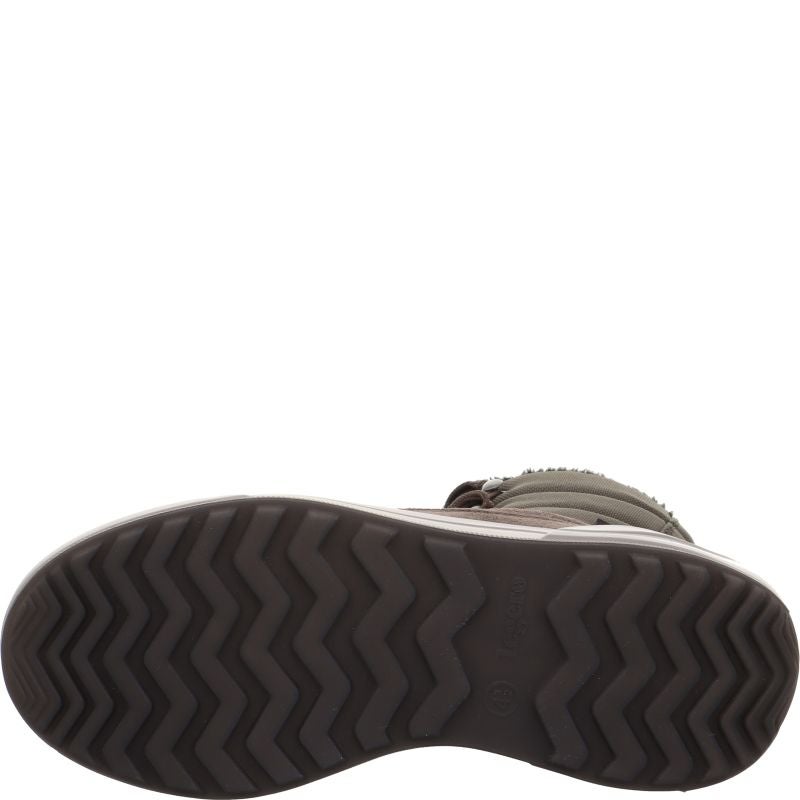 legero COSY Damen Schnürboots - Material: Leder/Textil in Grau