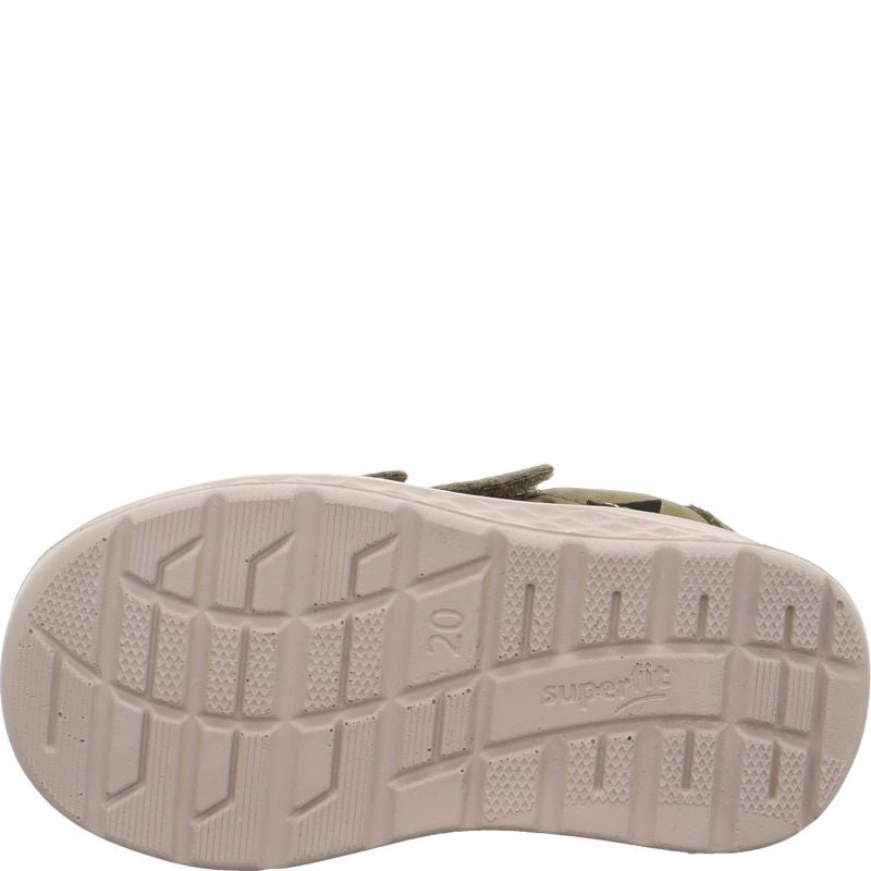 Superfit BREEZE Boys Sneakers high - Material: Leather in Green