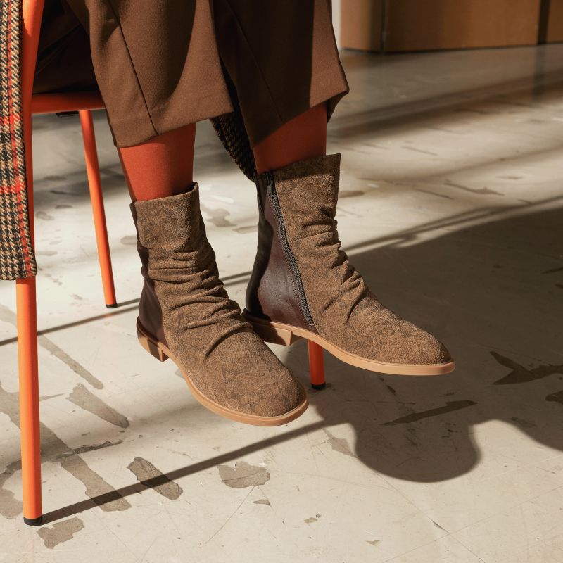 Think NINA Woman Ankle boot - Material: Leather in Brown