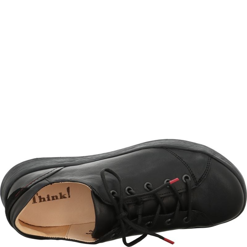 Think COMODA Woman Lace up shoe - Material: Leather in Black