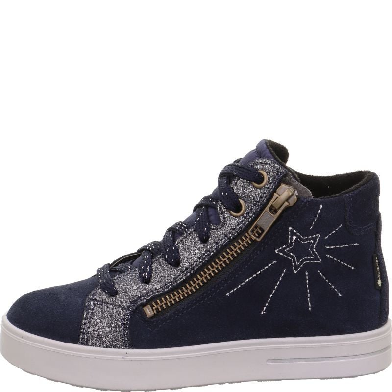 Superfit STELLA Mädchen Sneaker high - Material: Leder/Textil in Blau