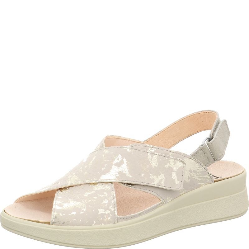 Think! MEGGIE Damen Riemchensandale - Material: Leder in Beige