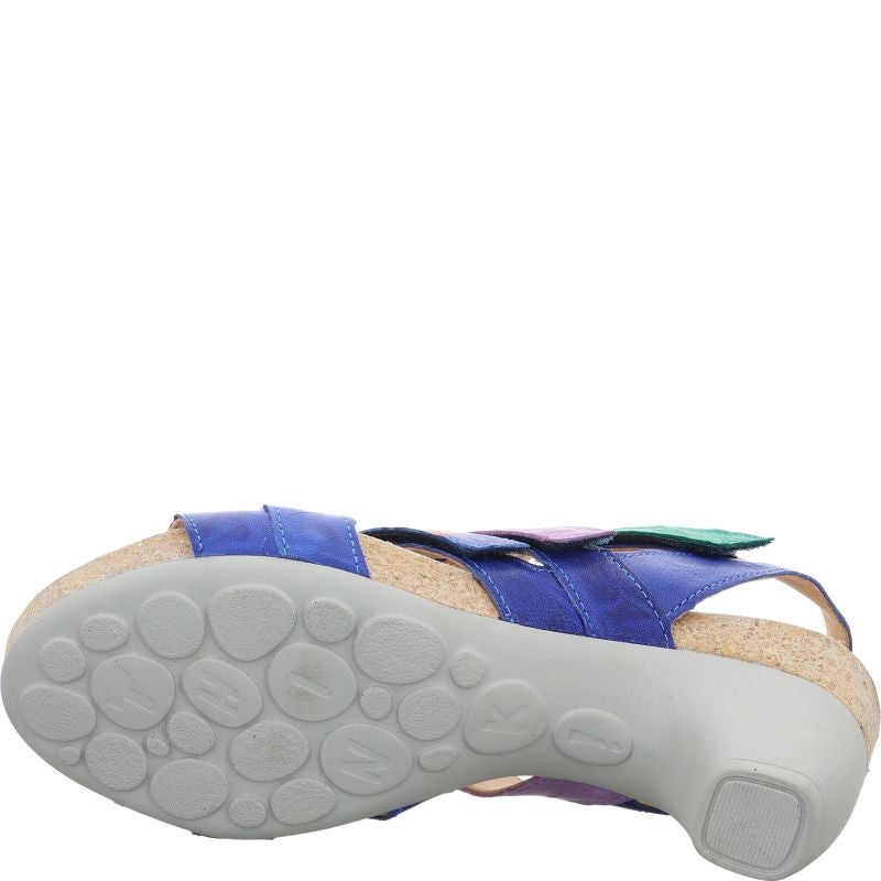 Think! TRAUDI Damen Sandalette - Material: Leder in Blau