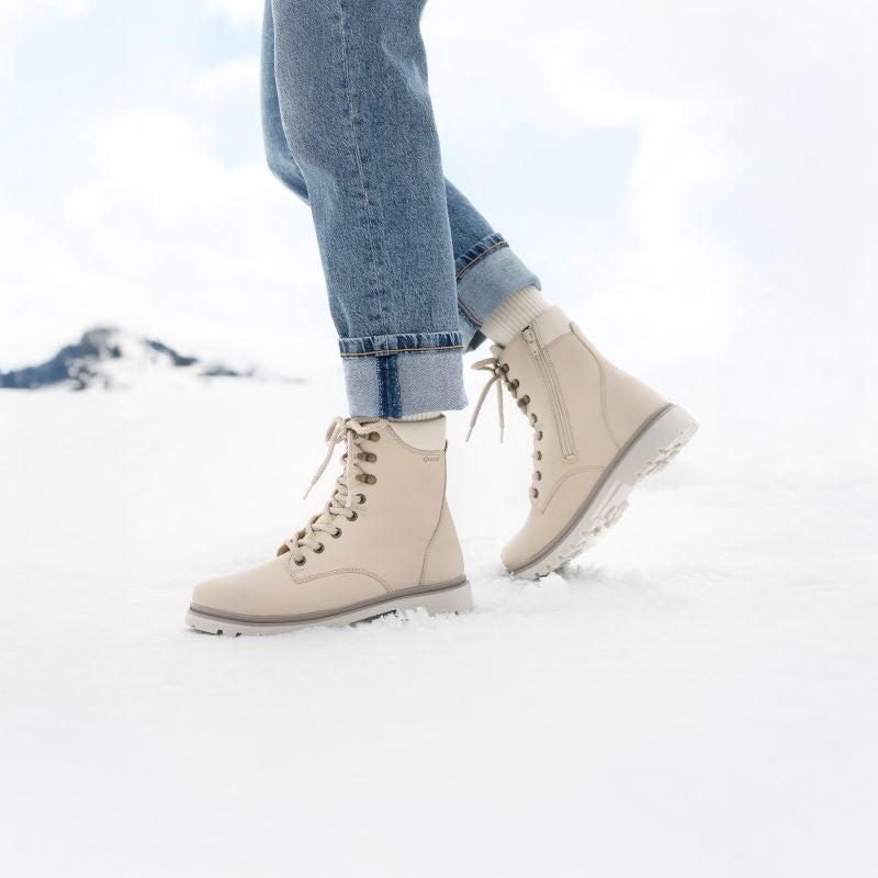legero MONTA Damen Schnürboots - Material: Leder in Beige