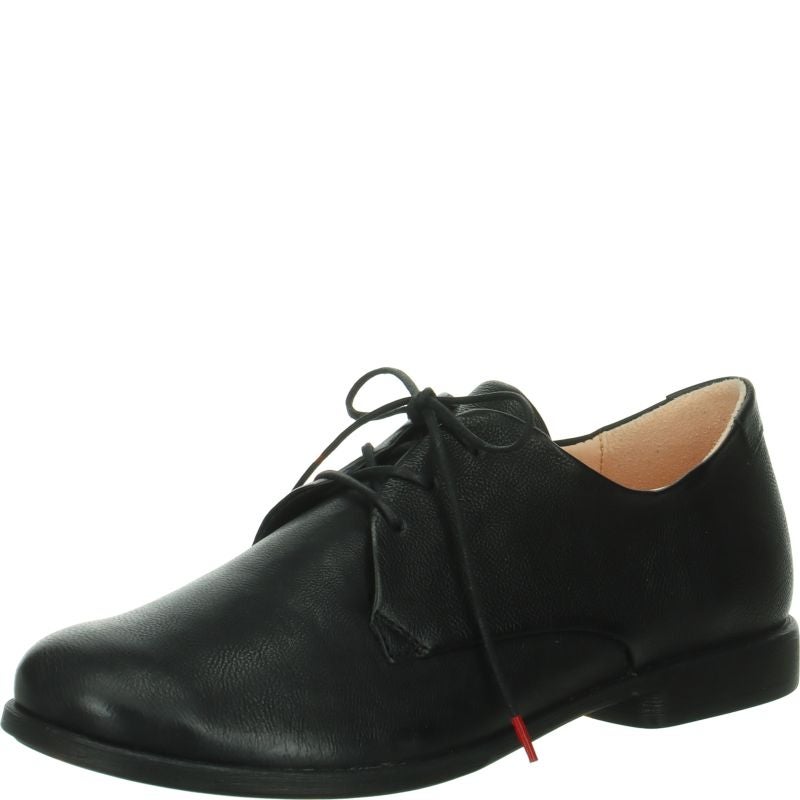Think! AGRAT Damen Schnürschuh - Material: Leder in Schwarz