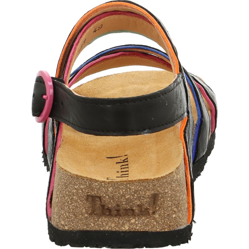 Think KOAK DAMEN Woman Strap sandal - Material: Leather in Black