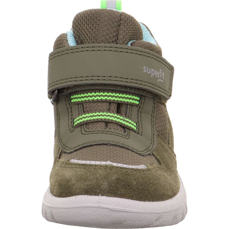 Superfit SPORT7 MINI Unisex | Jungen Sneaker high - Material: Leder/Sonstiges Material/Textil in Grün