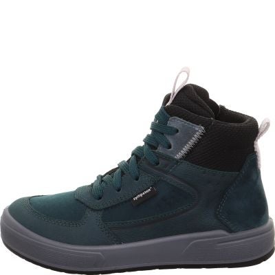 Superfit MAVERICK Jungen Sneaker high - Material: Leder/Sonstiges Material/Textil in Grün