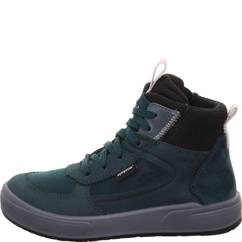 Superfit MAVERICK Boys Sneakers high - Material: Leder/Sonstiges Material/Texti in Green