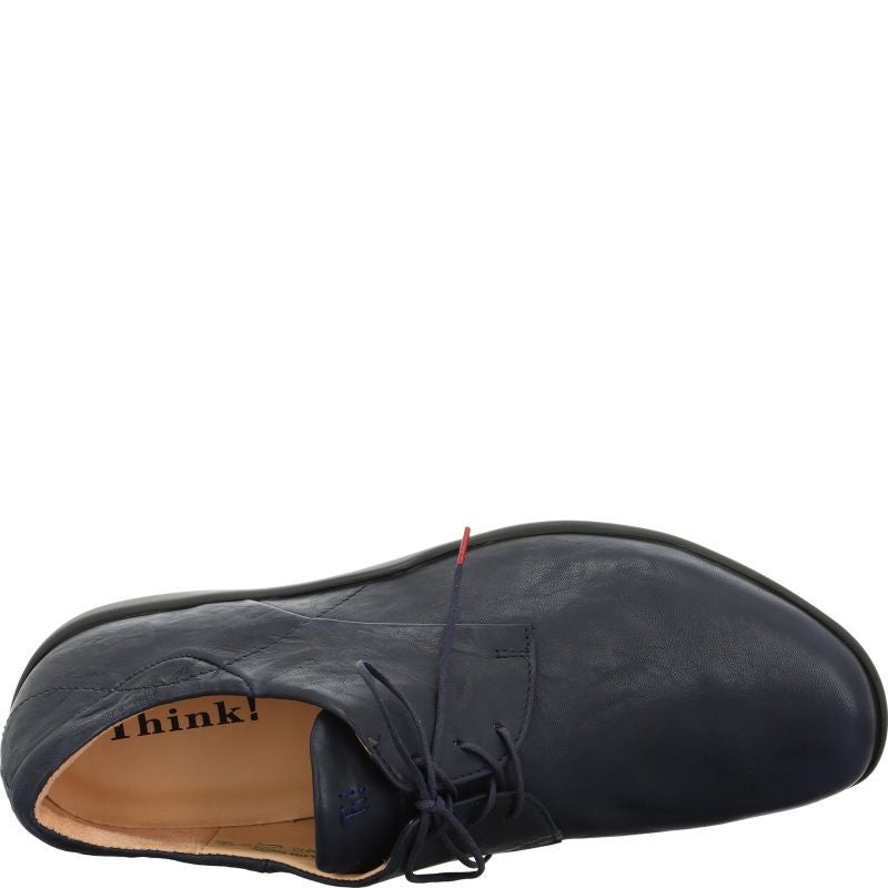 Think STONE HERREN Men Lace up shoe - Material: Leather in Blue