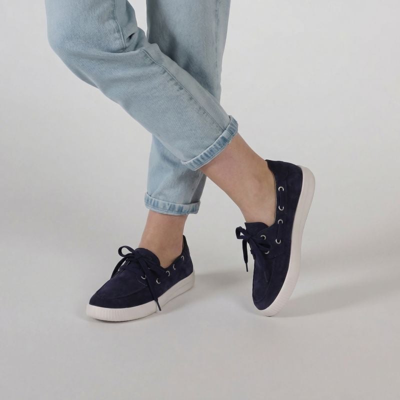 Legero SILENCE Woman Slipper - Material: Leather in Blue