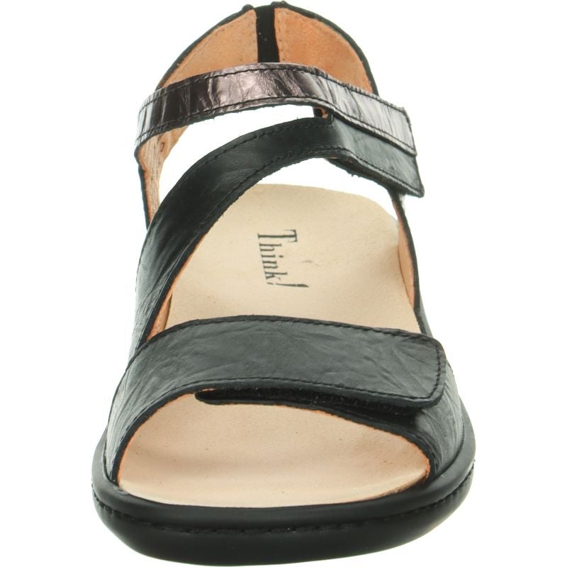 Think CAMILLA DAMEN Woman Strap sandal - Material: Leather in Black