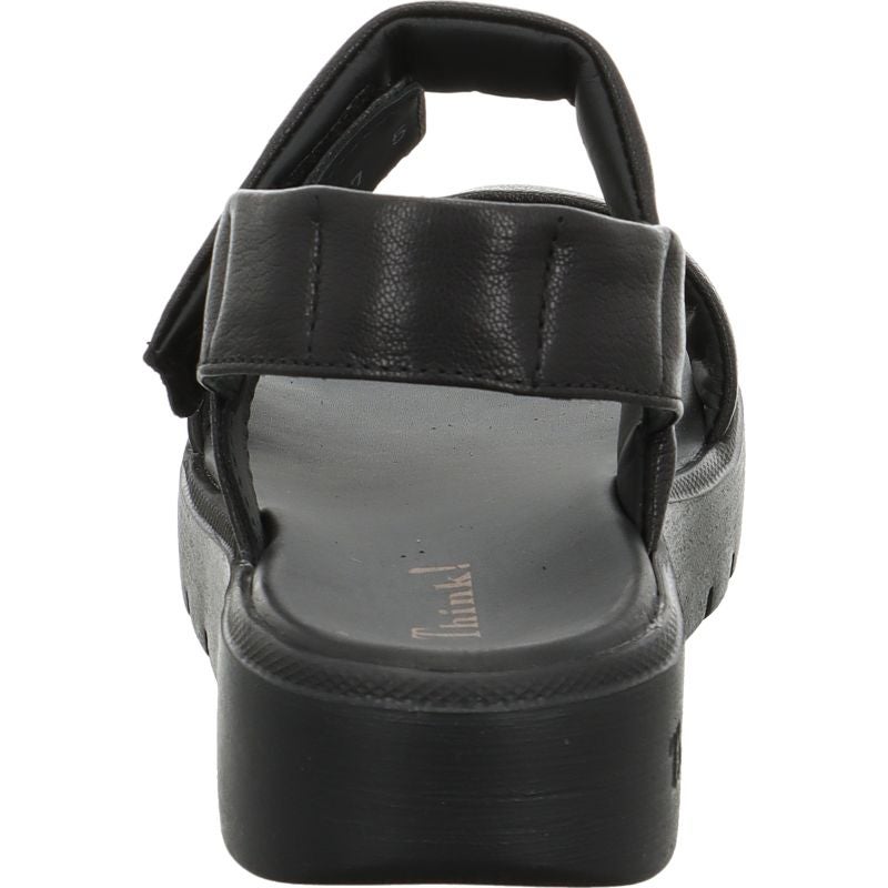 Think SING LIGHT Plateau sandal - Material: Leather in Black