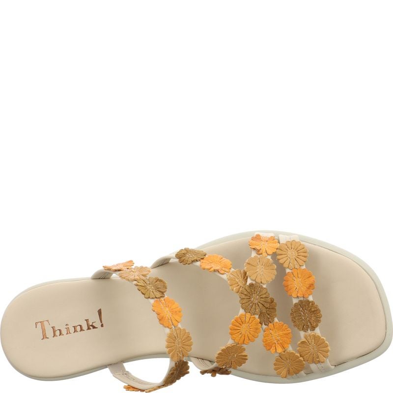 Think! VIVI Damen Pantolette - Material: Leder in Grau