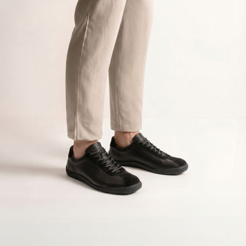 Think HAPPAT Men Sneakers low - Material: Leather in Black