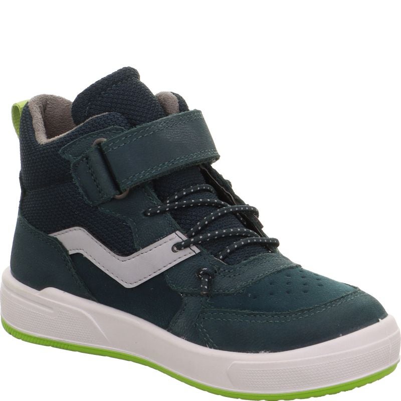 Superfit MAVERICK Boys Sneakers high - Material: Leder/Sonstiges Material/Texti in Blue