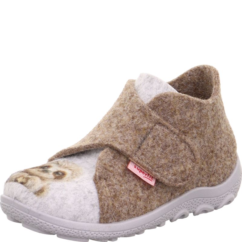 Superfit HAPPY OCTI Unisex | Boys Slipper - Material: Textile in Beige