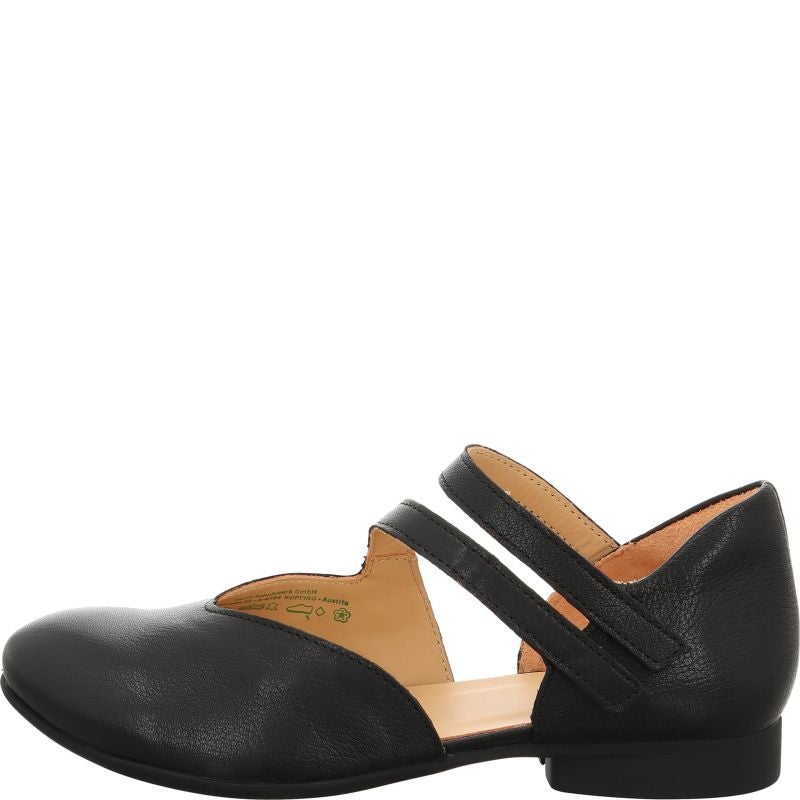 Think! GUAD2 Damen Ballerina - Material: Leder in Schwarz