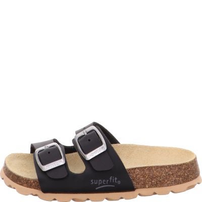 Superfit FUSSBETTPANTOFFEL Jungen Pantoffel - Material: Sonstiges Material in Schwarz