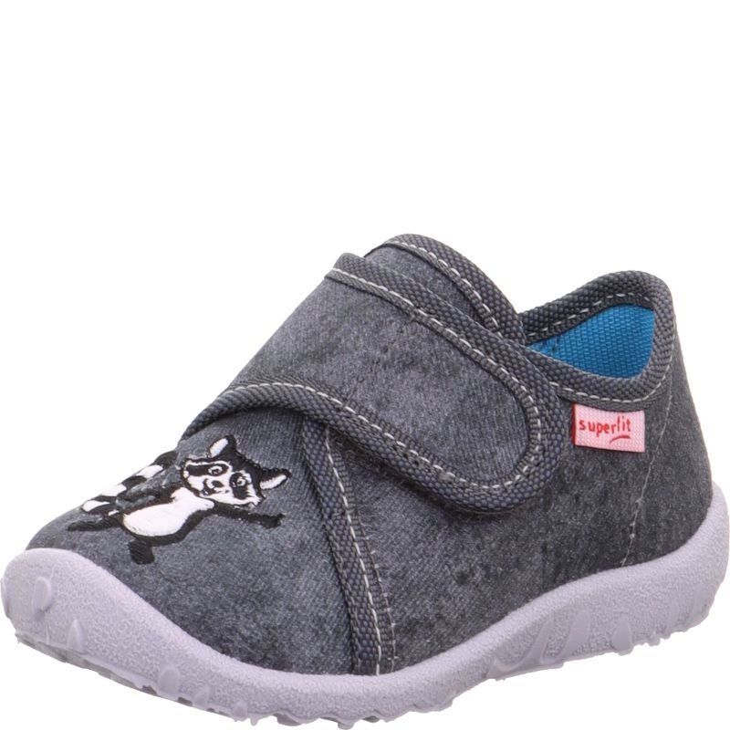 Superfit SPOTTY Jungen Hausschuh - Material: Textil in Grau