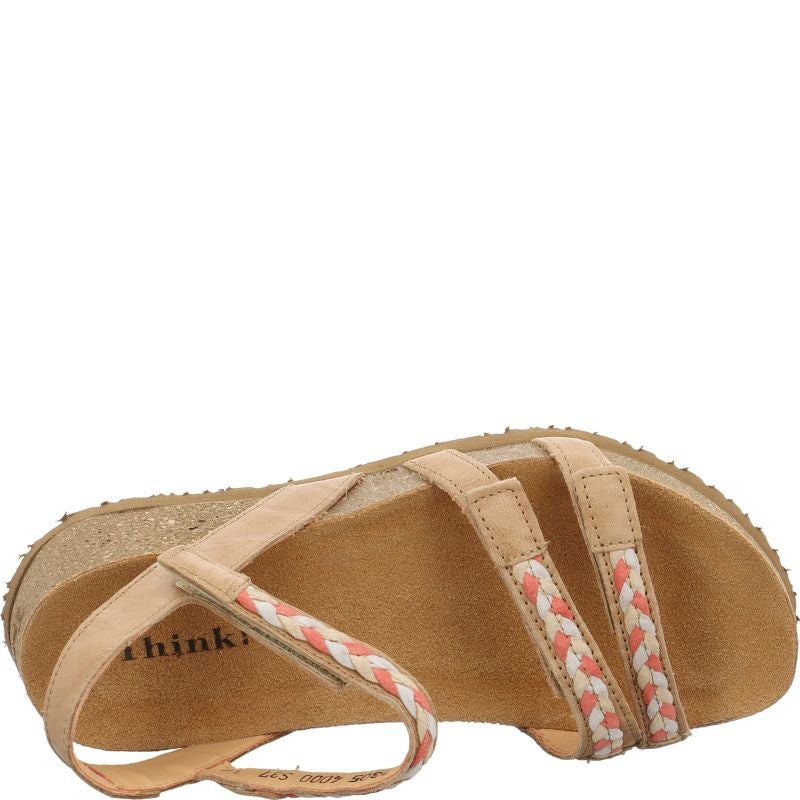 Think KOAK DAMEN  - Material: Leather in Beige