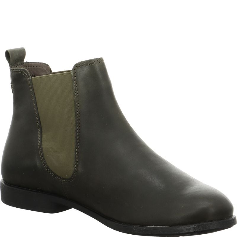 Think! AGRAT Damen Chelsea Boots - Material: Leder in Oliv