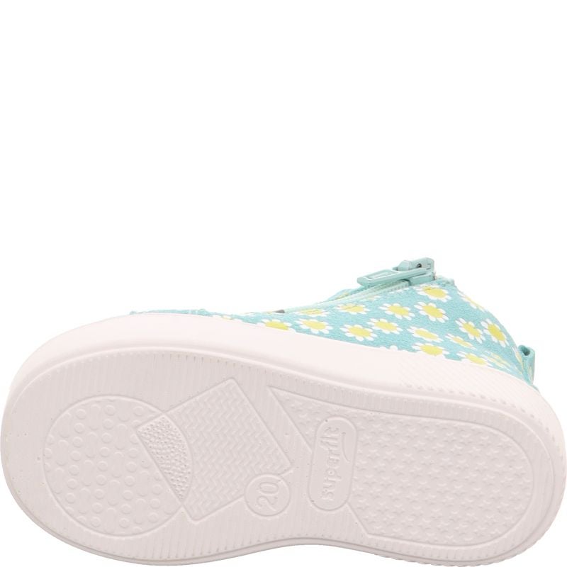Superfit SUPIES Mädchen Sneaker high - Material: Leder/Textil in Grün