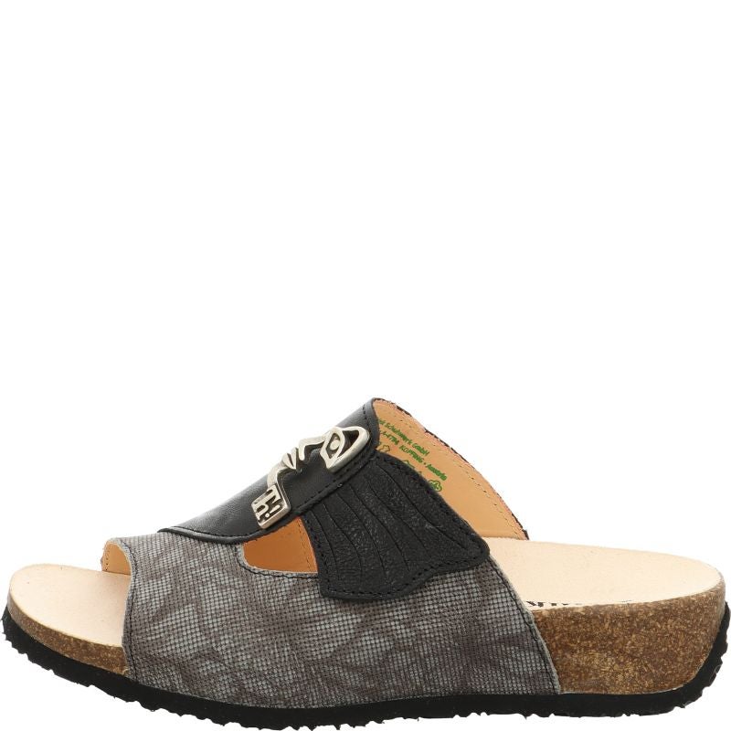Think MIZZI DAMEN Mules - Material: Leather in Grey