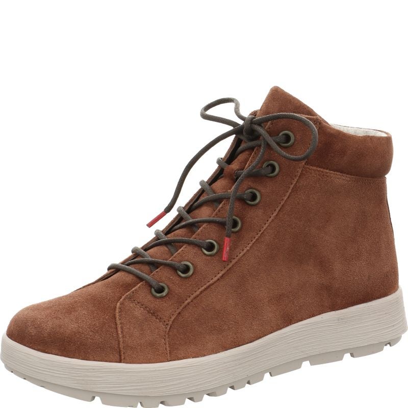 Think COMODA Woman Ankle boot - Material: Leather in Brown