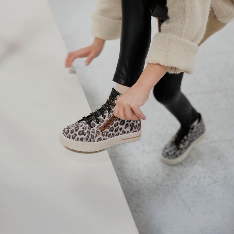 Superfit STELLA Mädchen Sneaker high - Material: Leder/Textil in Braun
