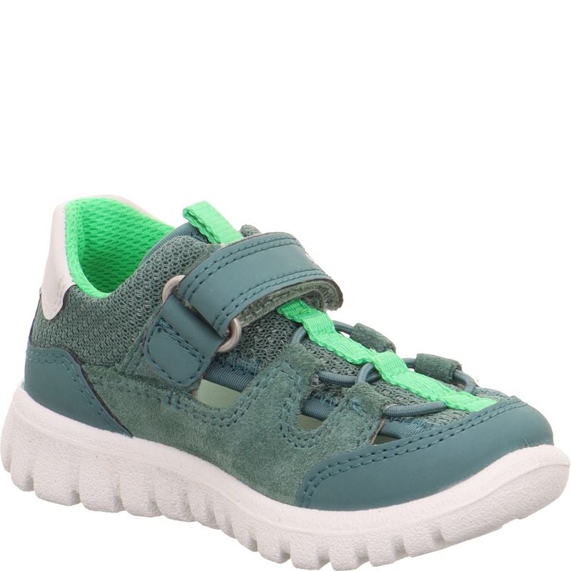 Superfit SPORT7 MINI Sneaker low - Material: Leder/Sonstiges Material/Textil in Grün