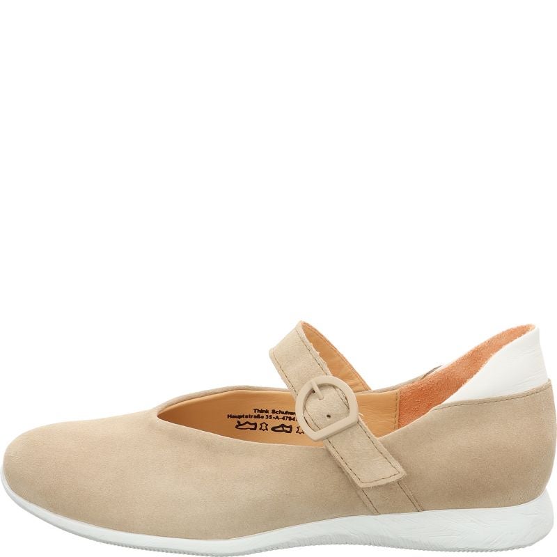 Think ALOA Ballerina - Material: Leather in Beige