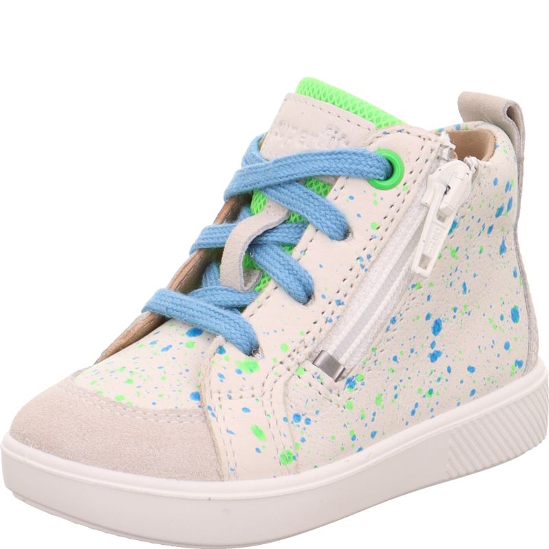 Superfit SUPIES Jungen Sneaker high - Material: Leder/Textil in Weiß